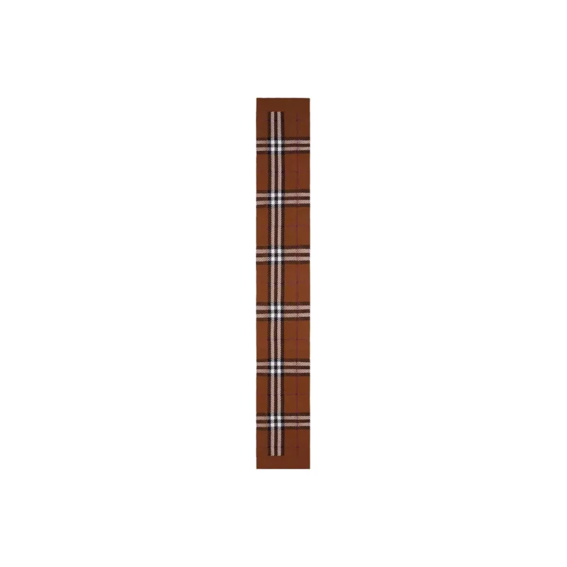 Burberry Check Wool Blend Knitted Scarf-1
