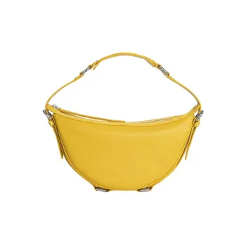 By Far Gib Embossed Zipped Shoulder Bag