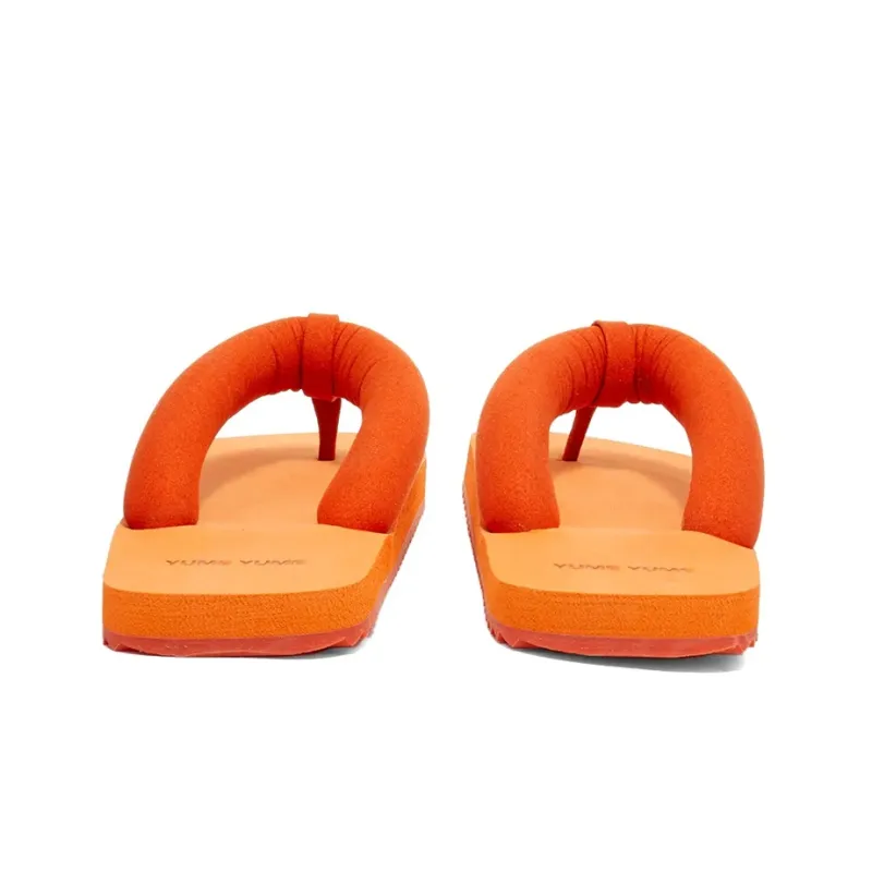YUME YUME Rubber Sole Flip Flops Women's Orange-4