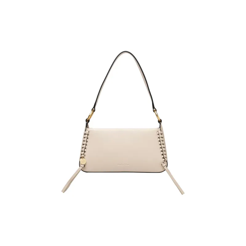 See By Chloe Tilda Smooth Cow Leather Baguette Bag Handbag Shoulder Bag Women's Beige-0