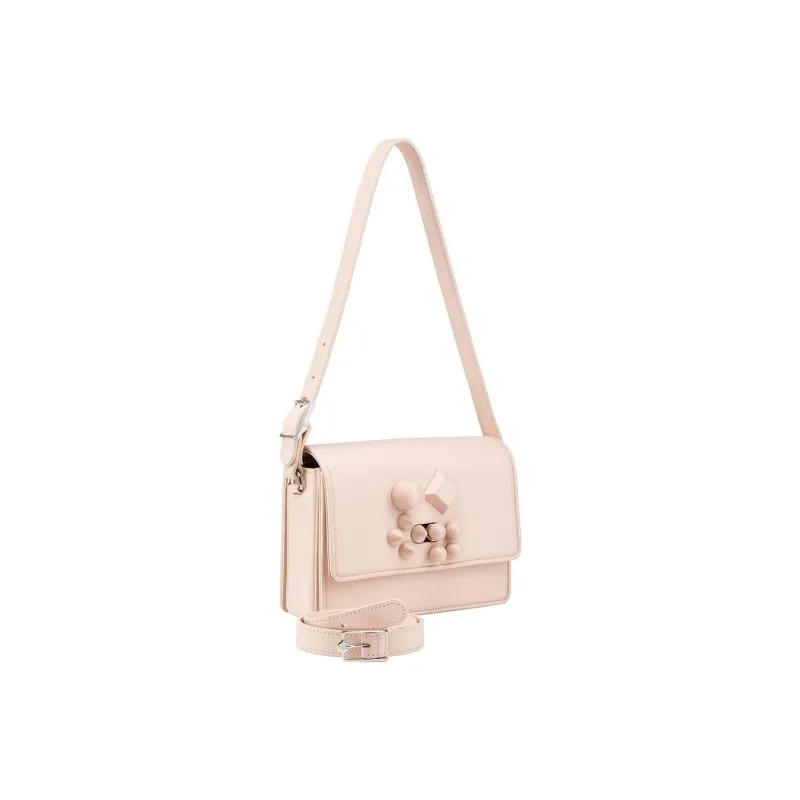 CL LUBOTING Calfskin Crossbody Bag Shoulder Bag Women's Beige-3