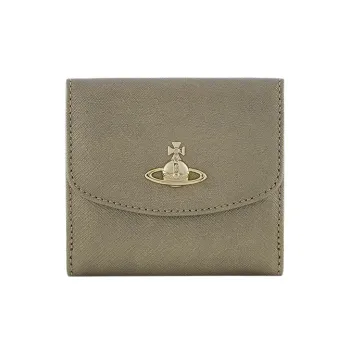 Vivienne Westwood Saffiano Leather Wallet Women's Gray