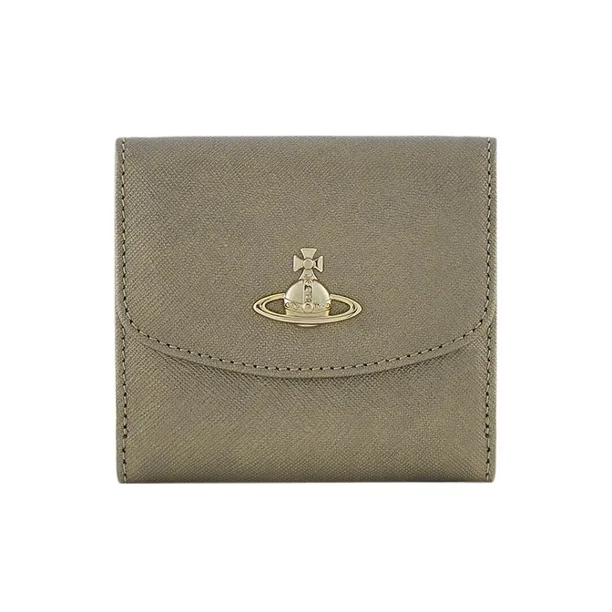 Vivienne Westwood Saffiano Leather Wallet Women's Gray-0