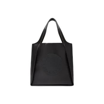 Stella McCartney Logo Perforated Open Top Tote Bag