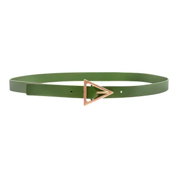 Bottega Veneta Leather Belts Women's Green
