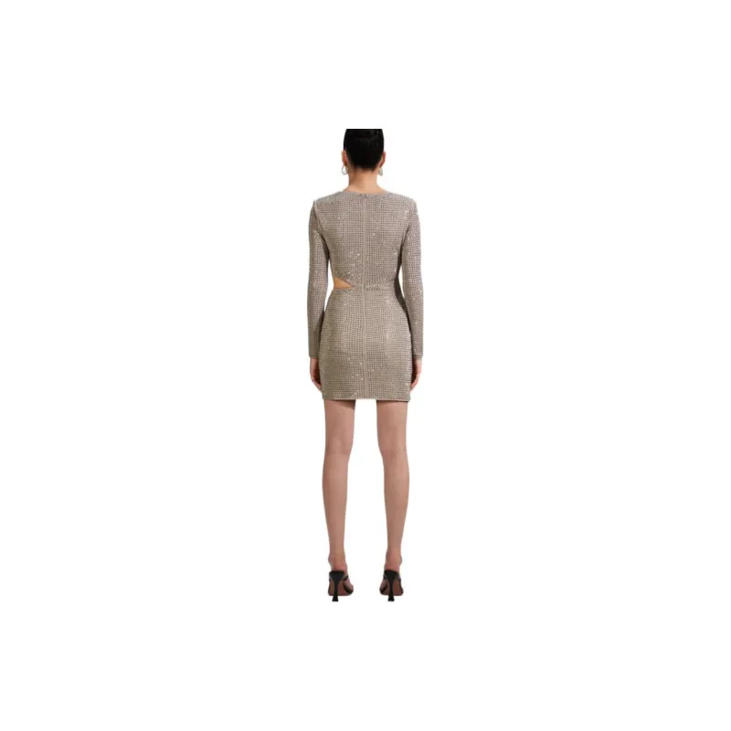 Self portrait Long Sleeved Dresses Women's Gray-1