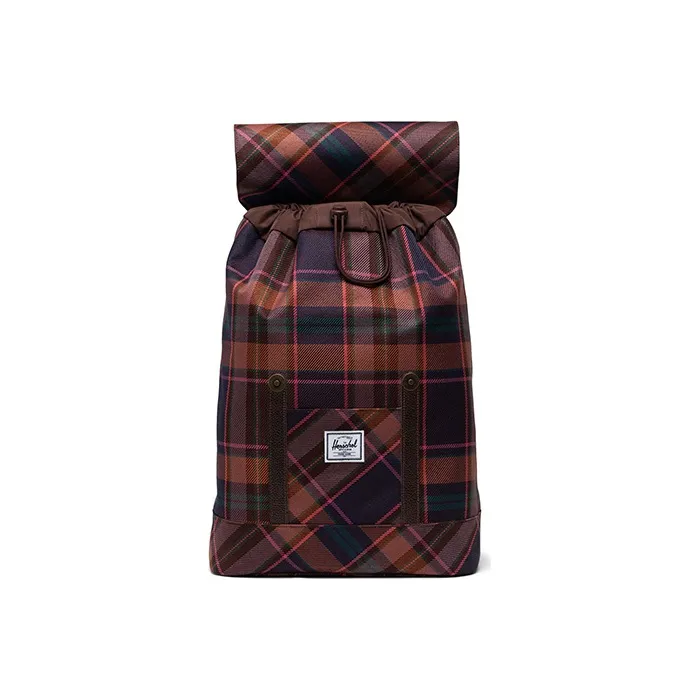Herschel Recyclable Polyester Fabric Backpack Small Size Unisex Plaid-2