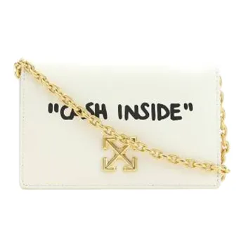 OFF WHITE Calfskin Crossbody Bag, Shoulder Bag Women's White