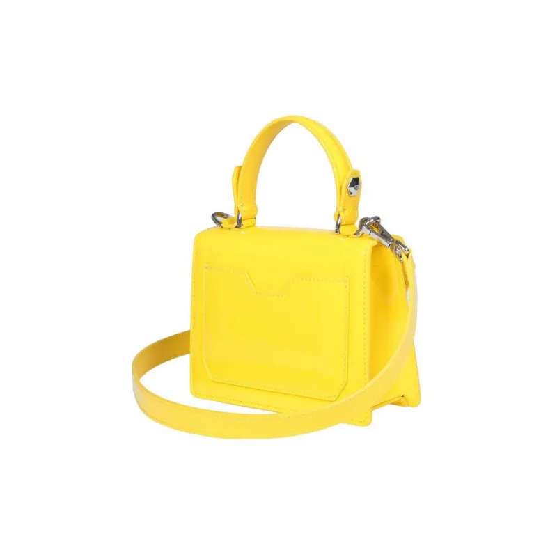 PHILIPP PLEIN Patent Leather Leather Shoulder Bag Crossbody Bag Handbag Women's Yellow-1