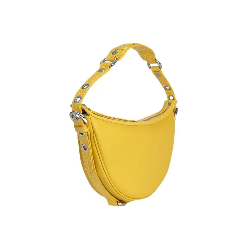 By Far Gib Embossed Zipped Shoulder Bag-1