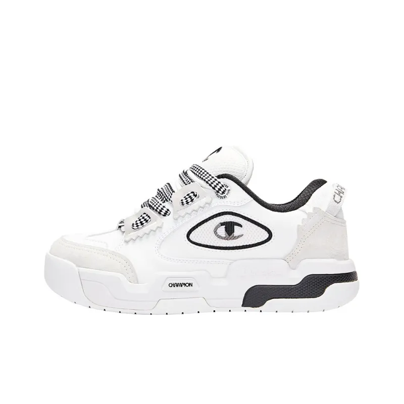 Champion Essentials Collection Valve V2 Low Top Skateboard Shoes Men's Black White-0
