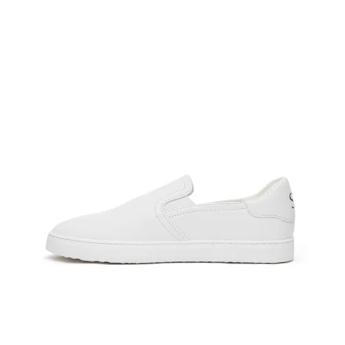 Stuart Weitzman/SW Daryl Slip on Stylish Skateboarding Shoes Women's White