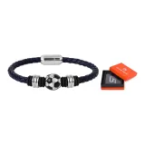Soccer Magnetic Blue Woven Bracelet