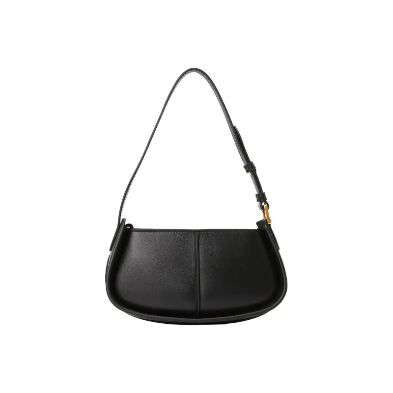 TOD'S Timeless Calfskin Shoulder Bag, Handbag, Shoulder Bag Women's Black-1