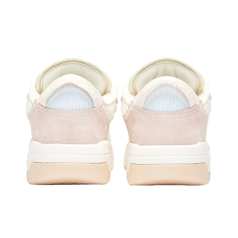 Champion Valve V2 Low Top Skateboard Shoes Women's Milk White Dawn Pink-3