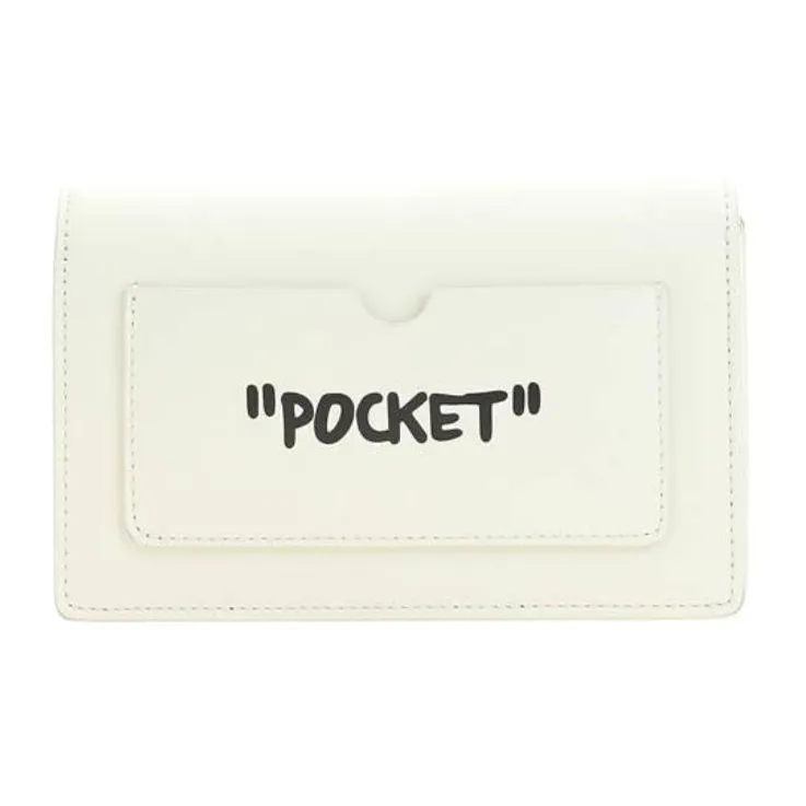 OFF WHITE Calfskin Crossbody Bag, Shoulder Bag Women's White-2