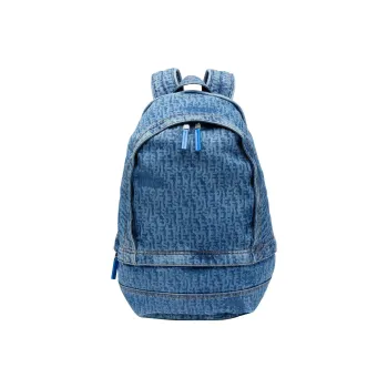 DIESEL Denim Cotton Blend Backpack Men's Blue