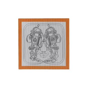 HERMES Silk Scarf Women's Orange