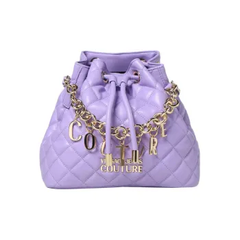 VERSACE JEANS COUTURE Polyurethane Bucket Bags Shoulder Bag Crossbody Bag Regular Women's Purple