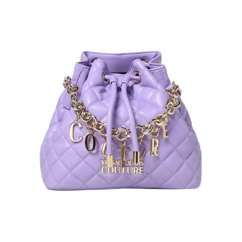 VERSACE JEANS COUTURE Polyurethane Bucket Bag, Shoulder Bag, Crossbody Bag Regular Women's Purple-0