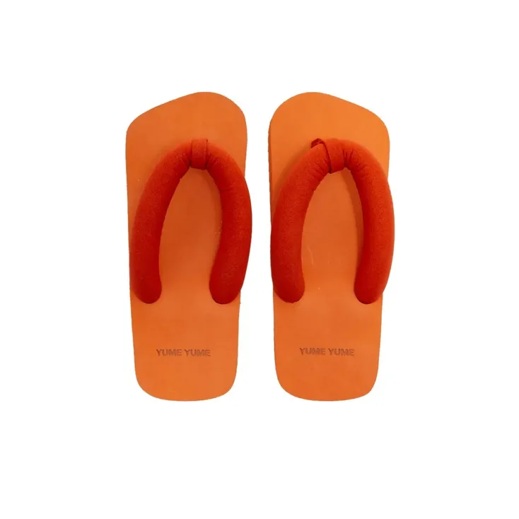 YUME YUME Rubber Sole Flip Flops Women's Orange-3