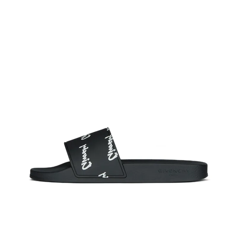 Givenchy Rubber Sole Odor Resistant Slide Slippers Men's Black-0
