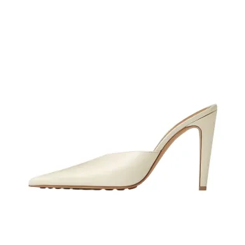 Bottega Veneta Punta 100mm Mule White Leather Women's