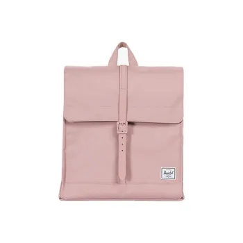 Herschel Leather Laptop Bag Commute Backpack Medium Size City Gray Rose