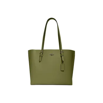 COACH Mollie Double-Sided Leather Tote Bag Shopping Bag Handbag Shoulder Bag Large Size Women's Grass Green
