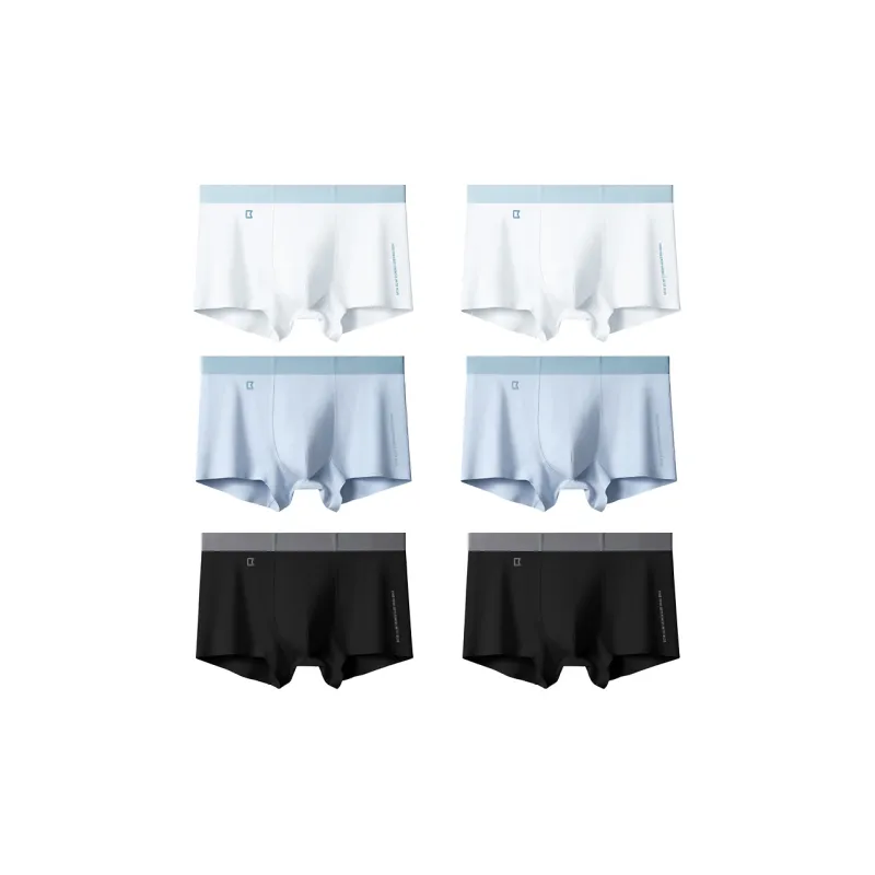 Lanne Solid Color Boxer Shorts Underpants Men's Combo Set-4