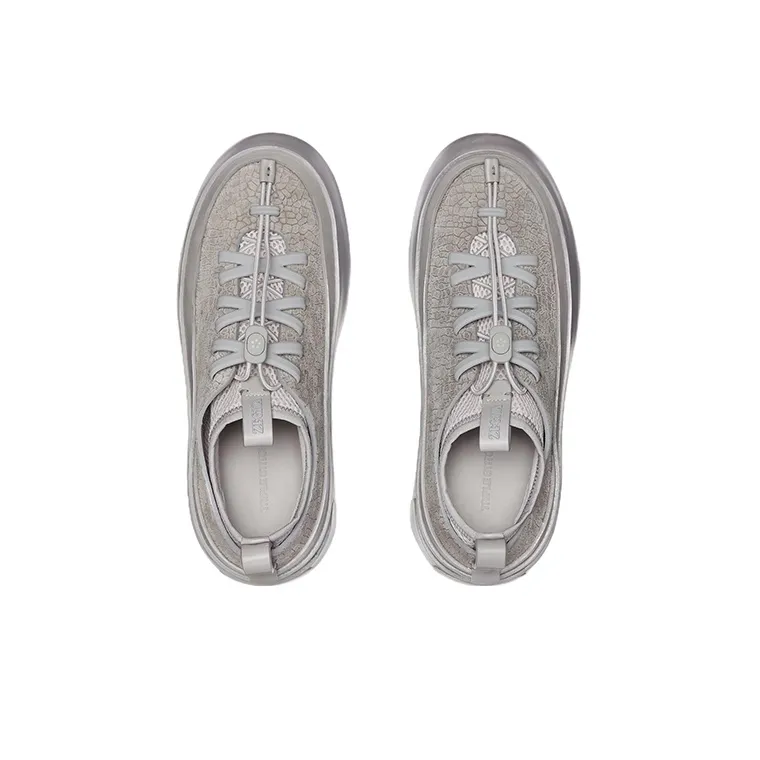 Mr. Bailey x Zegna Triple Stitch Stylish Skateboarding Shoes Men's Gray-3