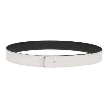 FERRAGAMO Iconic Embossed Pattern Smooth Buckle Men's Width: 3.8cm