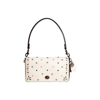 COACH Dinky Glove Tanning Handbag, Shoulder Bag, Crossbody Bag Women's Chalk White