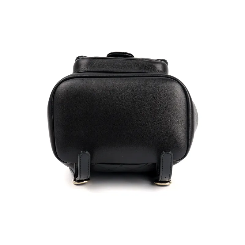 CHANEL Duma Cow Leather Backpack Trumpets Women's Black-3