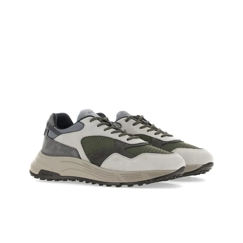 HOGAN Hyperlight Wear-Resistant Low-Top Sports Casual Shoes Green Gray Blue-2
