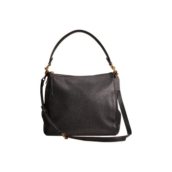 COACH Shay Pebbled Leather Crossbody One Shoulder Handbag Large Size Women's