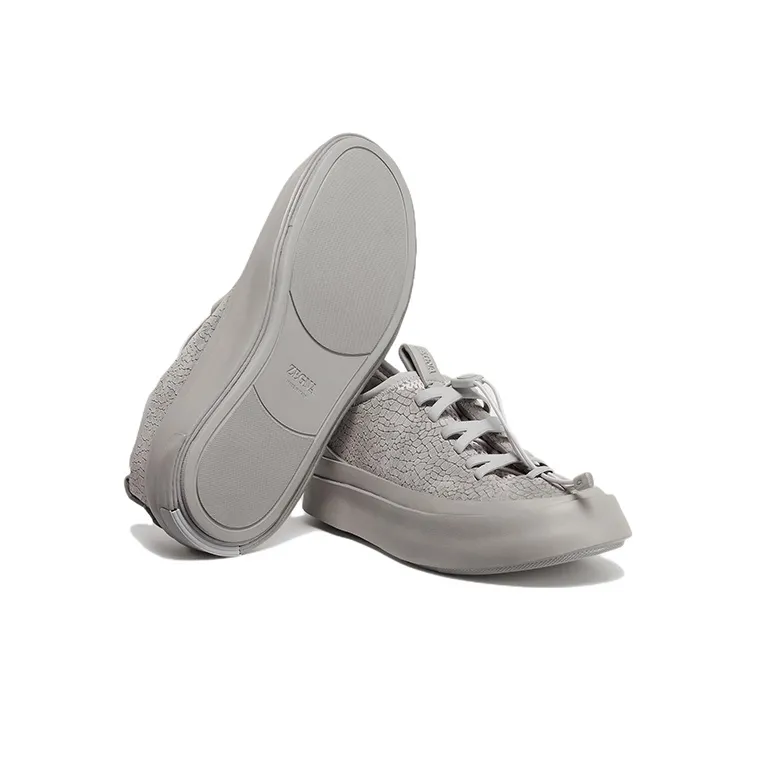 Mr. Bailey x Zegna Triple Stitch Stylish Skateboarding Shoes Men's Gray-4