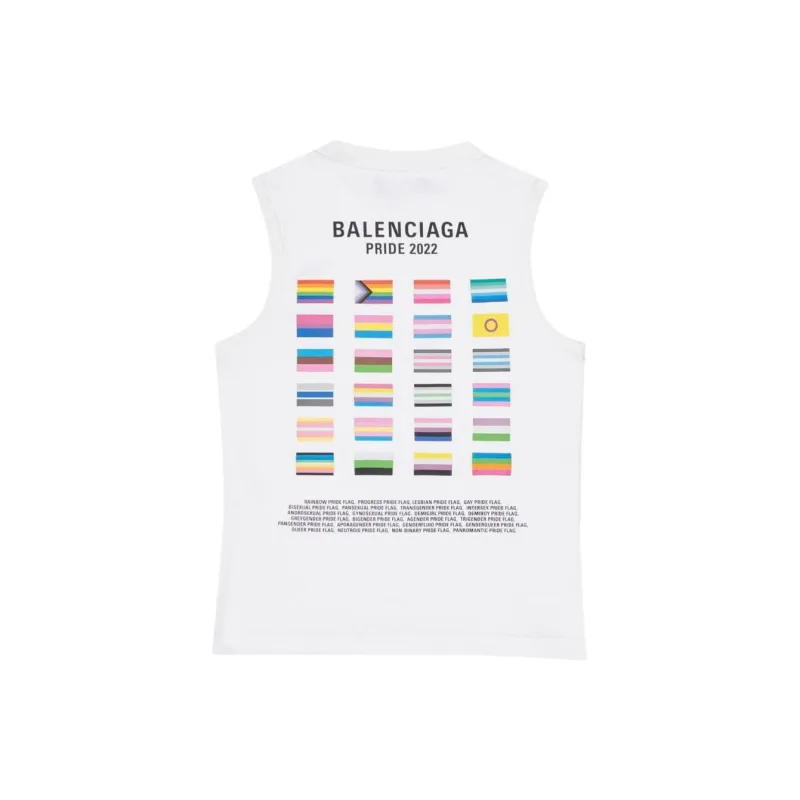 Balenciaga FW22 Tank Top Slim Fit Men's White-1