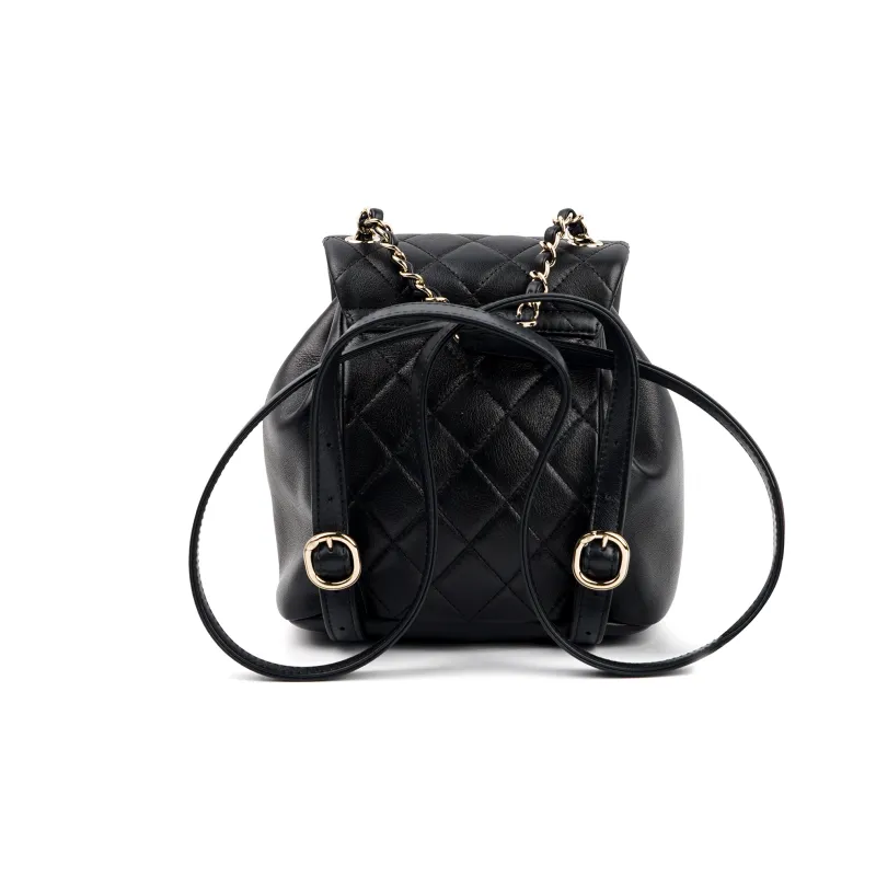 CHANEL Duma Cow Leather Backpack Trumpets Women's Black-2