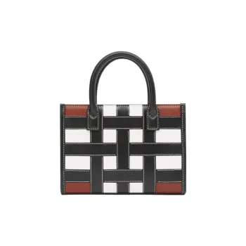 Burberry Cow Leather Tote Bag Shopping Bag Shoulder Bag Crossbody Bag Handbag Mini Men's Tan