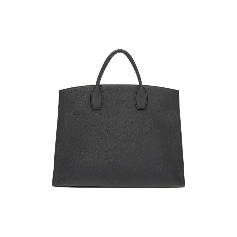 FERRAGAMO Studio Cow Leather Tote Bag Shopping Bag Handbag Men's Black-1