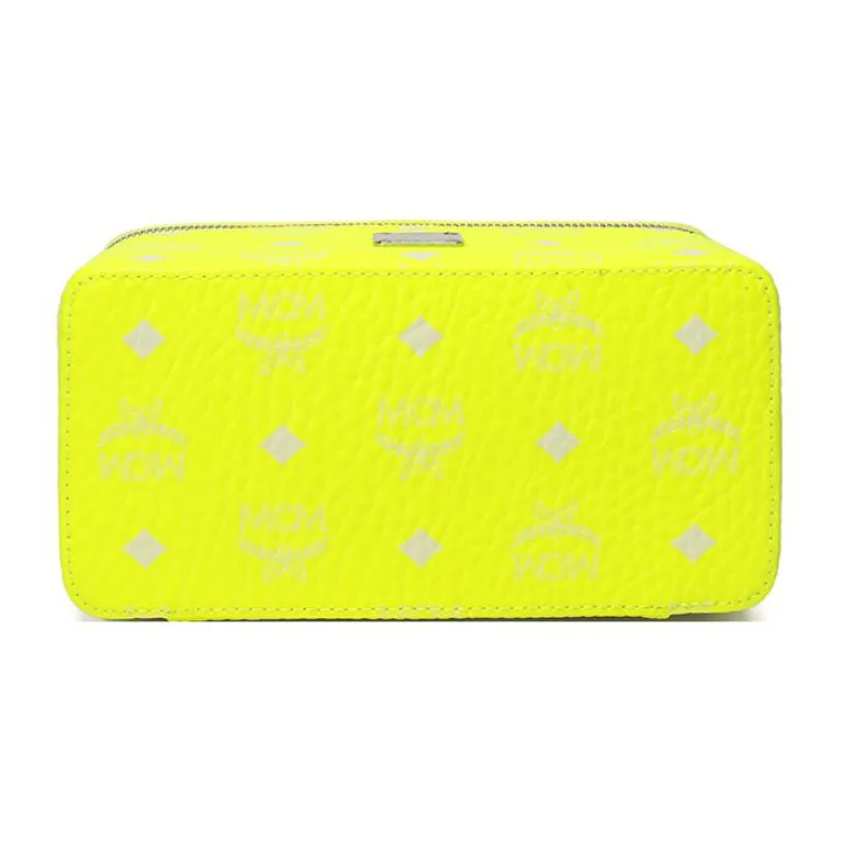 MCM Coated Canvas Box Bag Makeup Bag Shoulder Bag Crossbody Bag Handbag Regular Women's Lemon Yellow-5