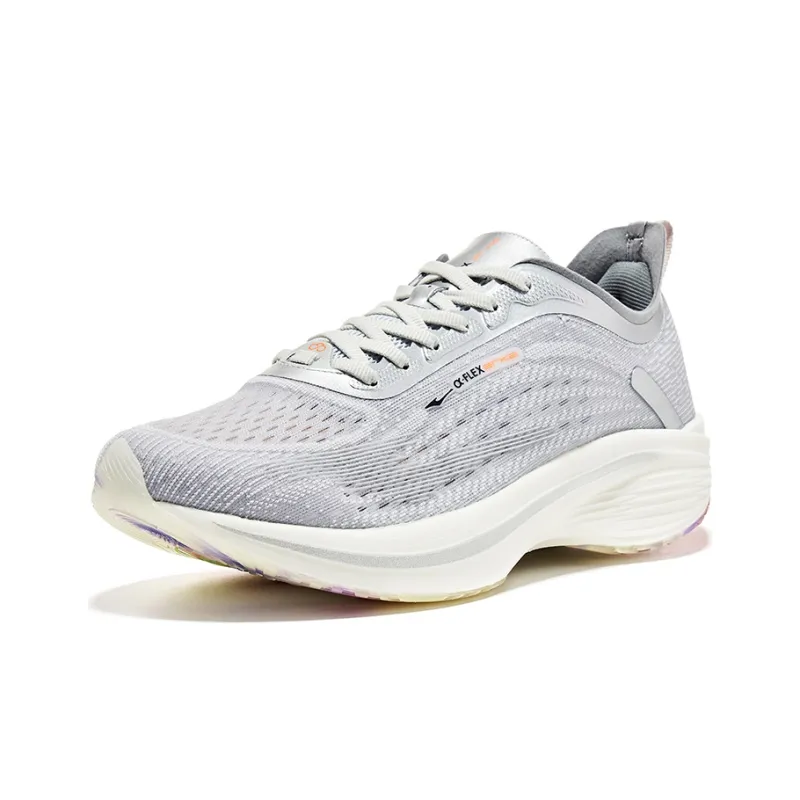 Erke Strange Bullet 3.0 Abrasion Resistant Low Top Running Shoes Men's Silver Orange-2