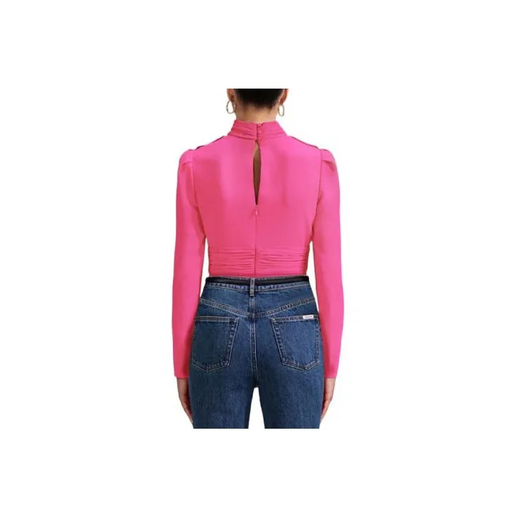 Self portrait Twist detail Long sleeve Blouse-1