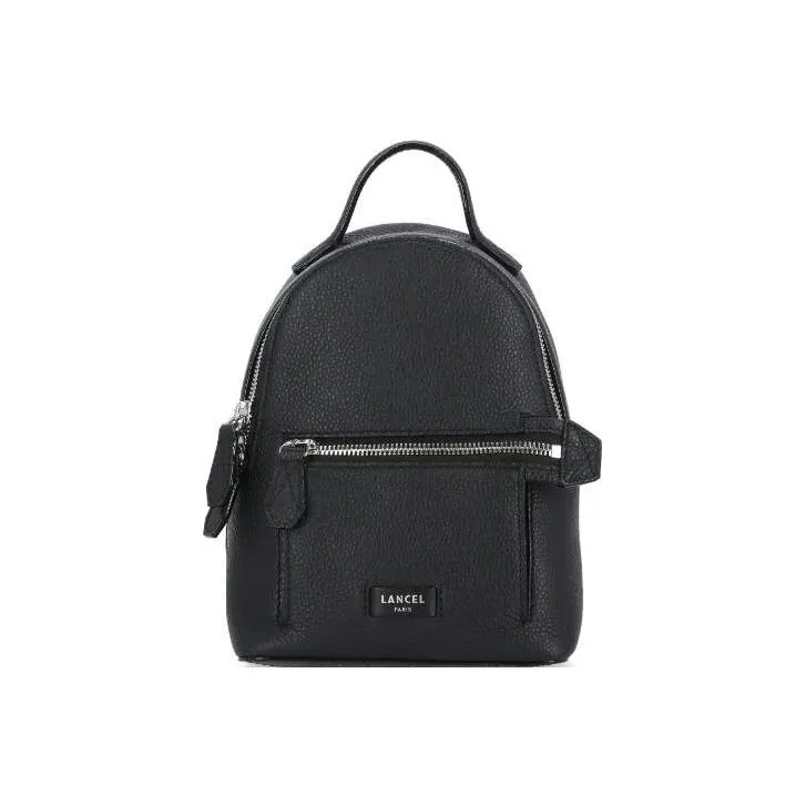 LANCEL Pebbled Leather Backpack Women's Black-0