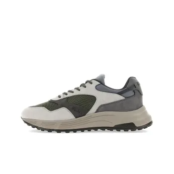 HOGAN Hyperlight Wear-Resistant Low-Top Sports Casual Shoes Green Gray Blue