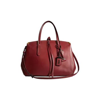 COACH Cooper Glove Tanning Shoulder Bag Crossbody Bag Handbag Large Size Women's Red