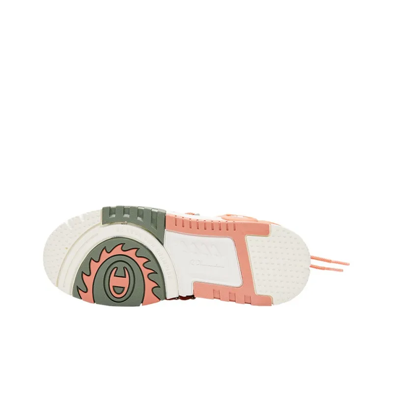 Champion Essentials Collection Bumper V1 Low Top Skateboard Shoes Women's White Orange-4