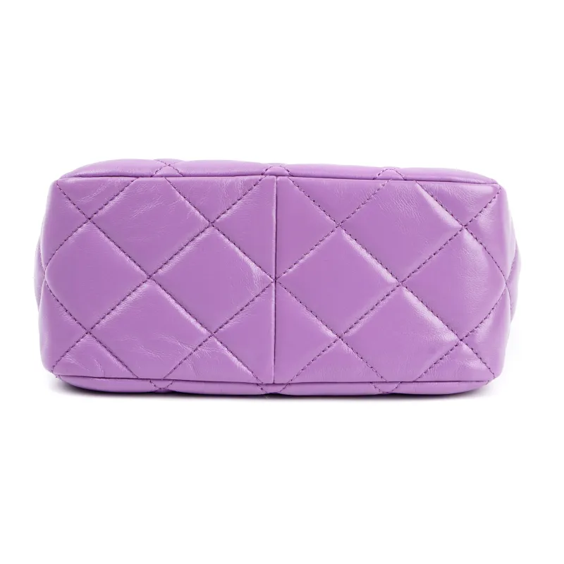 CHANEL Lambskin Hobo Bag, Tote Bag, Shopping Bag, Handbag, Shoulder Bag Women's Purple-3