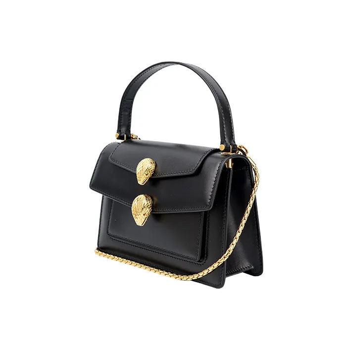 BVLGARI Alexander Wang Collaboration Calfskin Handbag Shoulder Bag Crossbody Bag Fanny Pack Small Size Women's Black-1